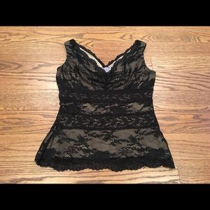 Hanky panky lacy tank top, size small